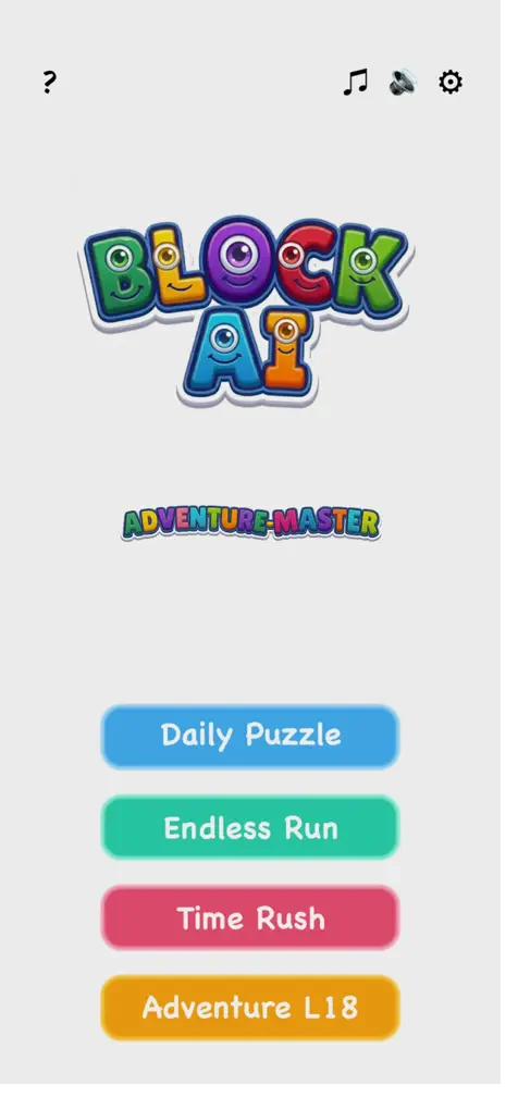 Block AI — Block AI home screen and game modes